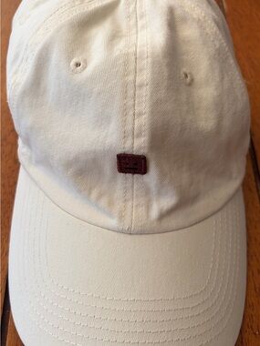 Acne Studios Mini Face Patch Canvas Baseball Cap - Cream / Off-White